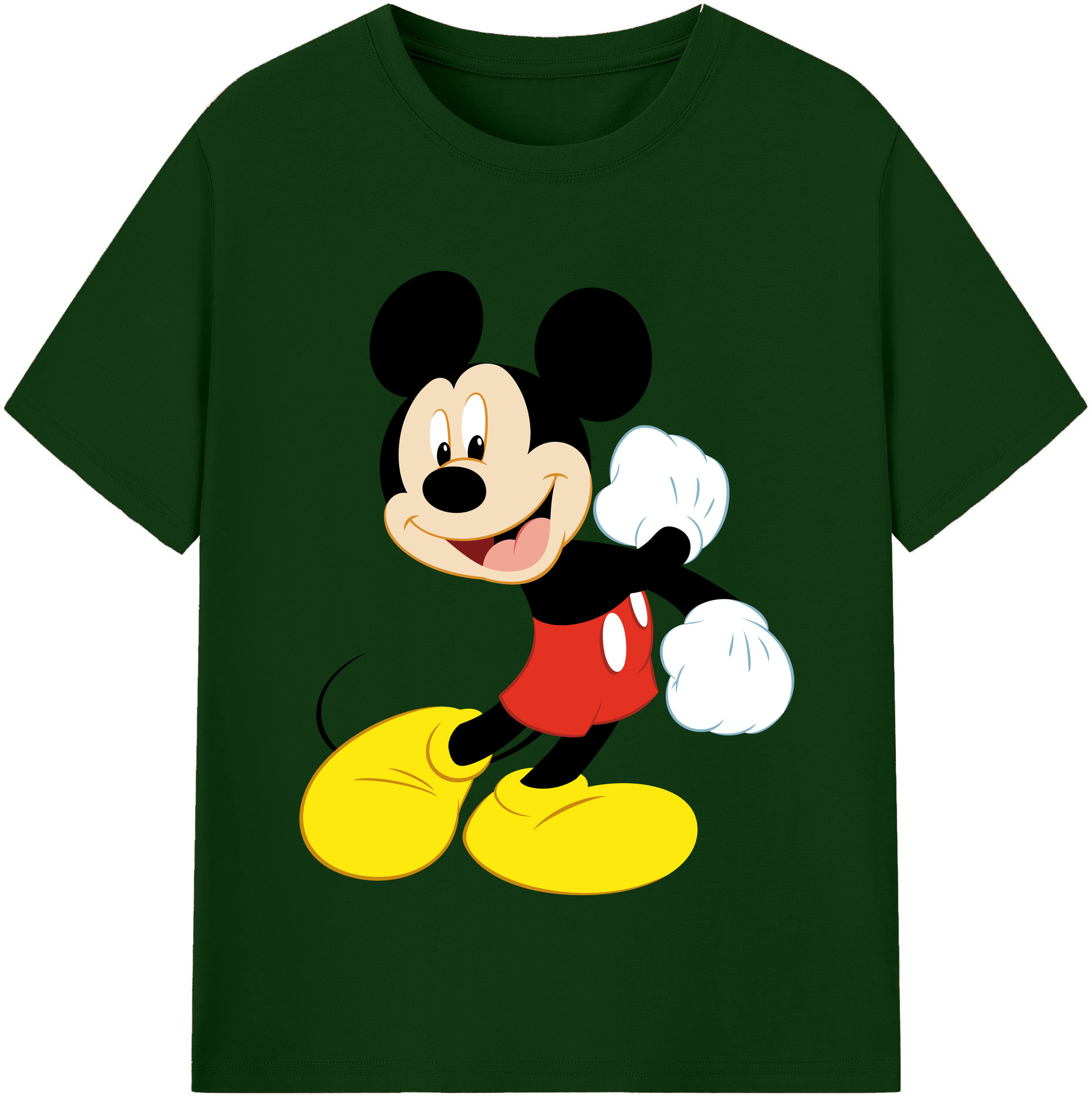 （画像用） ミッキーマウス Mickey Mouse 綿100％半袖Tシャツ（フロントプリント）